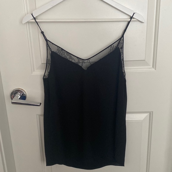Lace trim luxe spaghetti strap tank top - Picture 1 of 4